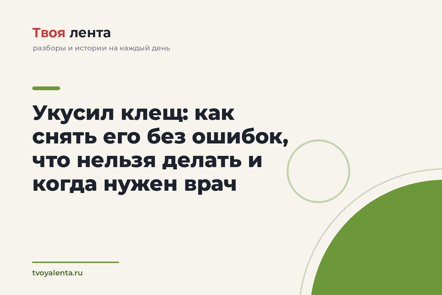 Укусил клещ: как снять его без ошибок, что нельзя делать и когда нужен врач